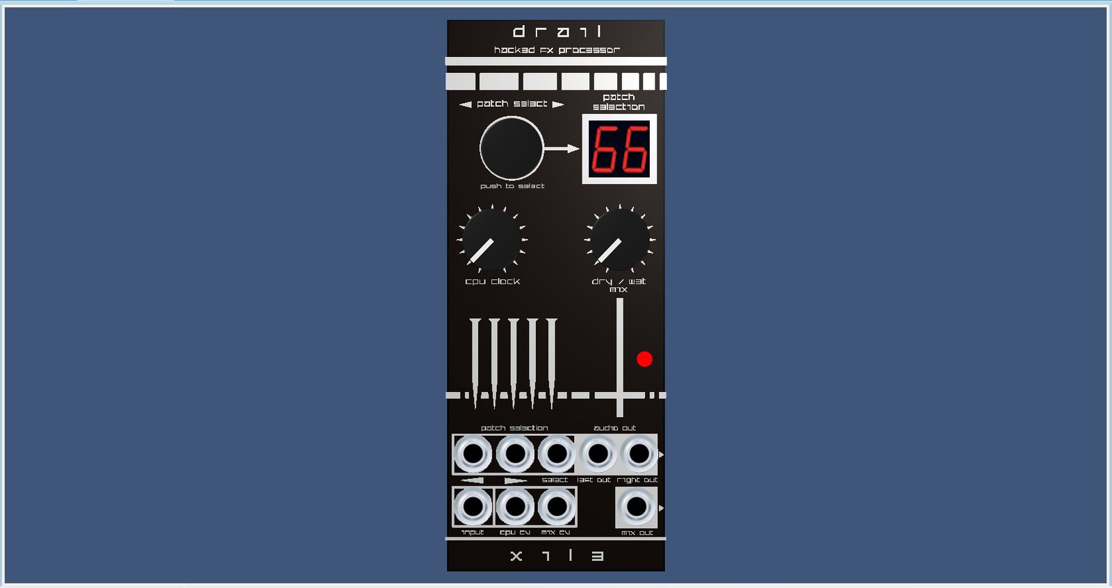 DRAIL - hardware hacked multi fx processor -eurorack module